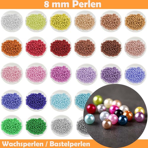 Wachsperlen mit loch - mm,