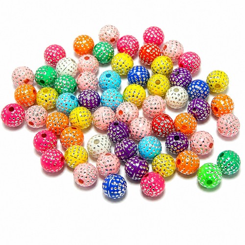 Acrylperlen 5mm bunt rund - 5mm,