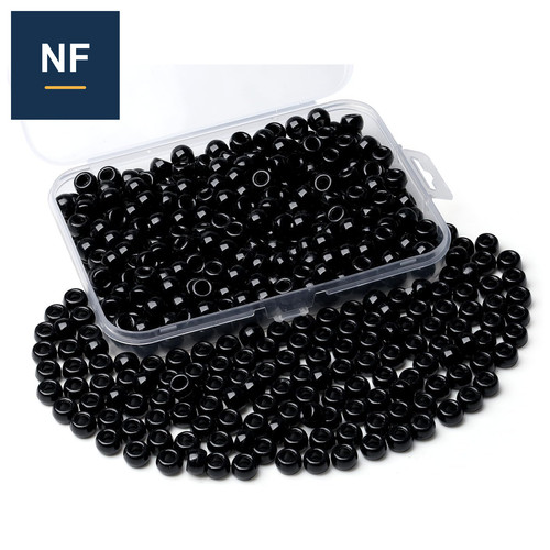 Pony beads 500 stück schwarz - pony,